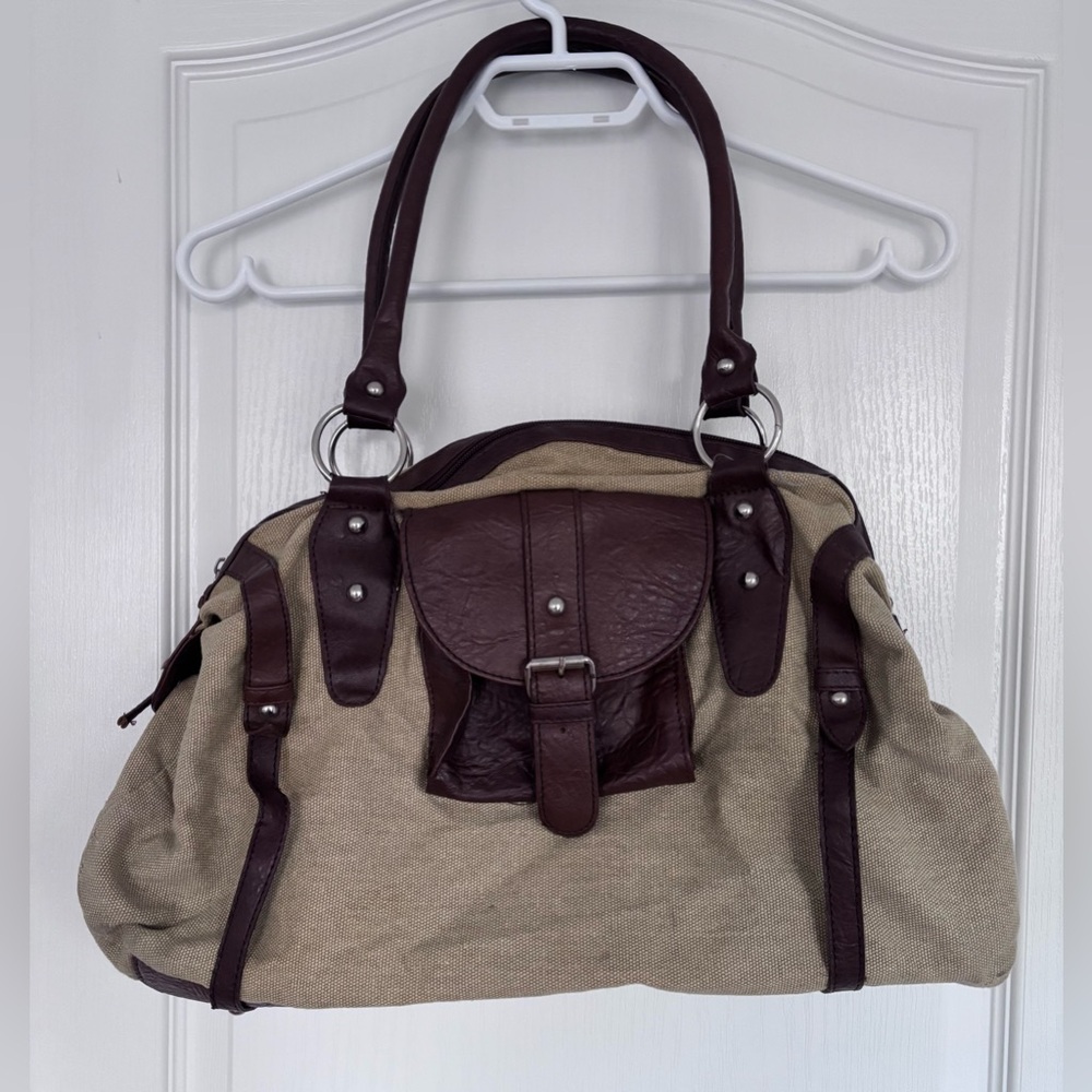 Forever 21 Brown and Tan Shoulder Bag